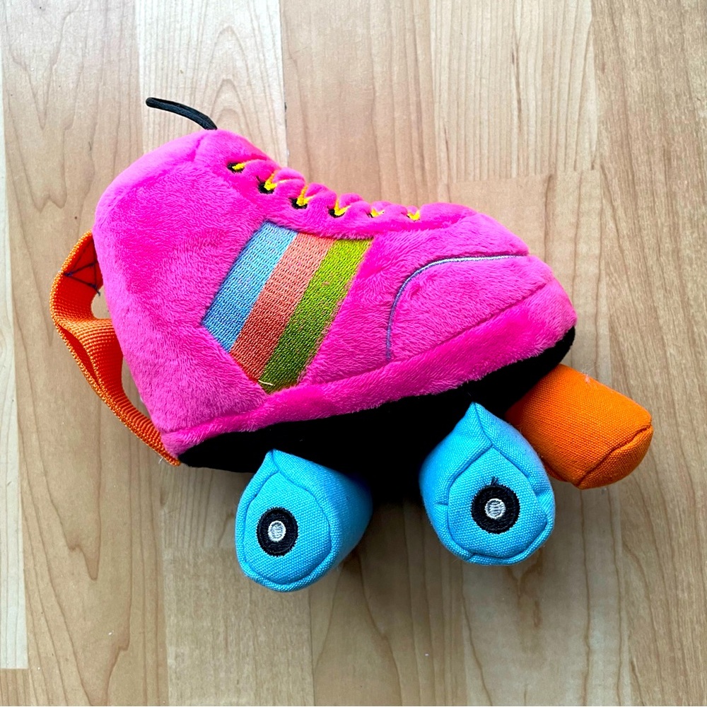 Trusty Pup Roller Skate-Retro Madness Dog Toy In Pink